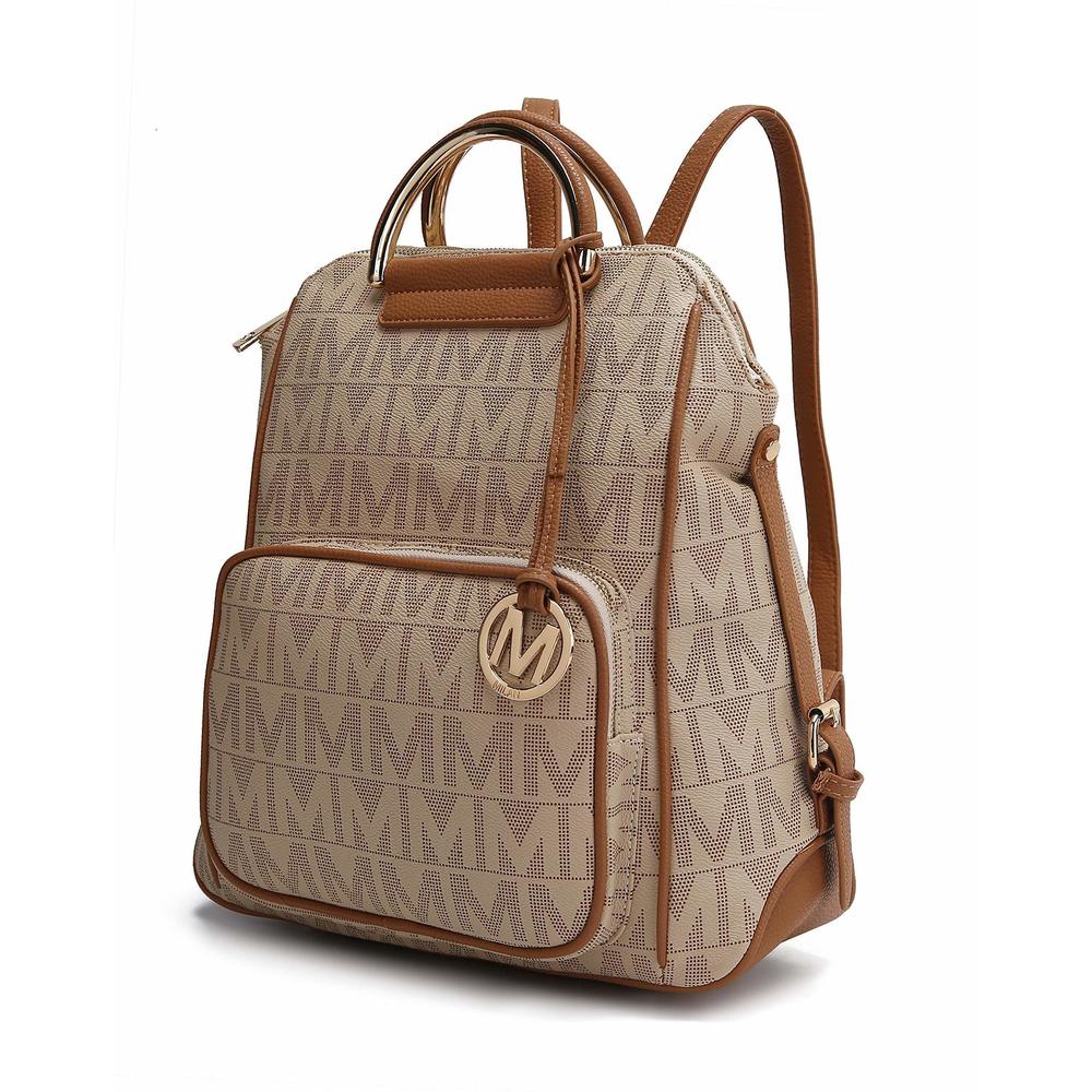 Signature Women Backpack, Vegan Leather Travel Bag Top-Handle Fashion😃